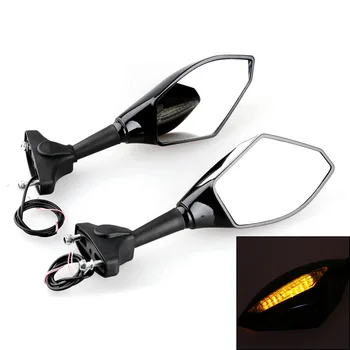 1 Pair Motorcycle Black Rear View Mirrors w/Arrow Style LED Turn Signals Amber Light
1 Pair Motorcycle Black Rear View Mirrors w/Arrow Style LED Turn Signals Amber Light