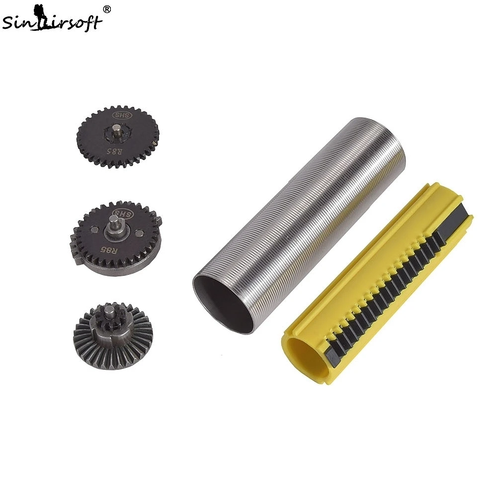 SINAIRSOFT SHS R85 Gear Set Stainless Steel Cylinder 19 Teeth Piston SR25 L85 Apply to AEG Paintball Hunting Airsoft Accessories
SINAIRSOFT SHS R85 Gear Set Stainless Steel Cylinder 19 Teeth Piston SR25 L85 Apply to AEG Paintball Hunting Airsoft Accessories