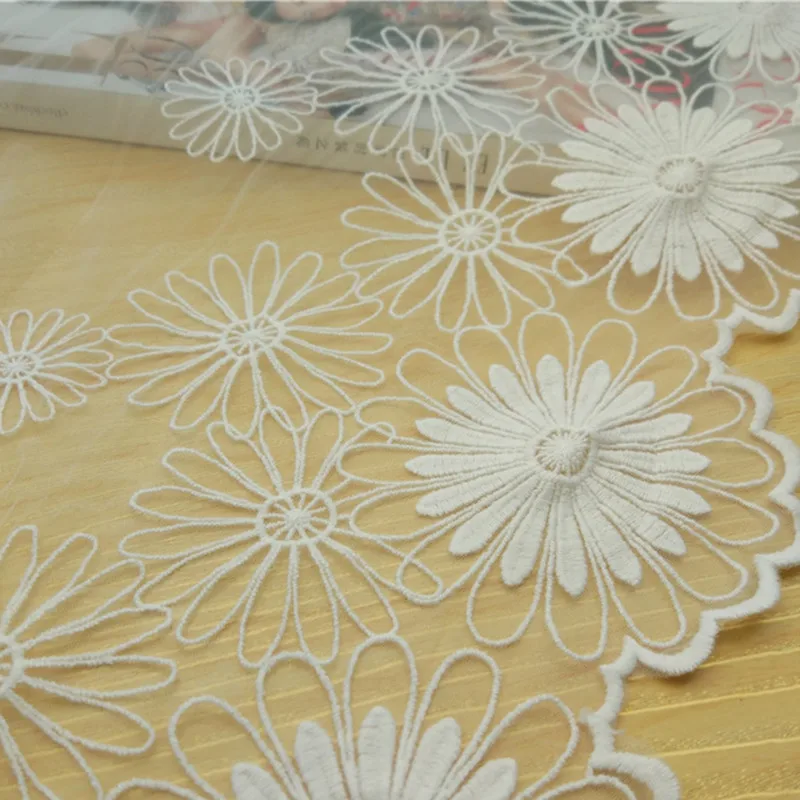 1yards African lace fabric white new product pure cotton yarn embroidery lace Handmade width 21CM DIY garment sewing accessories
1yards African lace fabric white new product pure cotton yarn embroidery lace Handmade width 21CM DIY garment sewing accessories