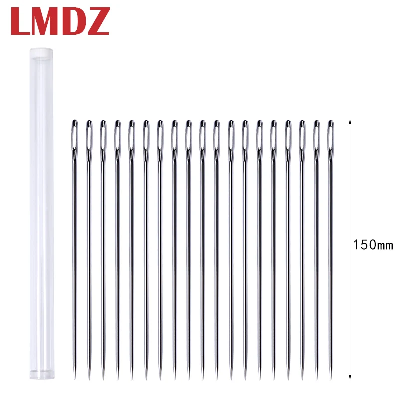 LMDZ 20PCS/LOT Stainless Steel Large Eye Sewing Needles Sewing Pins Set Home DIY Crafts Household Sewing Accessories 150mm
LMDZ 20PCS/LOT Stainless Steel Large Eye Sewing Needles Sewing Pins Set Home DIY Crafts Household Sewing Accessories 150mm