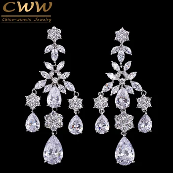 CWWZircons Vintage Long Zirconia Crystal Water Drop Flower Evening Earrings For Women Luxury CZ Wedding Jewelry CZ304
CWWZircons Vintage Long Zirconia Crystal Water Drop Flower Evening Earrings For Women Luxury CZ Wedding Jewelry CZ304