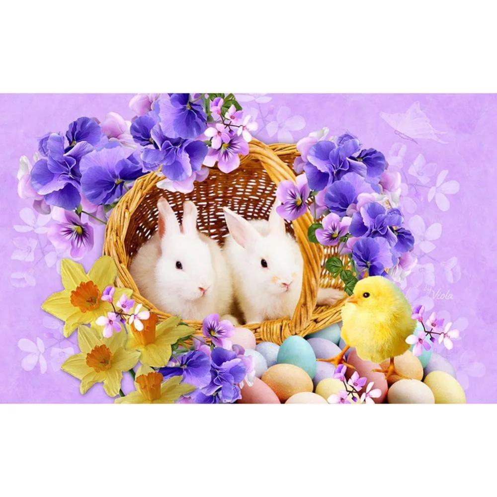 Full Square Drill Diamond Painting Rabbits "Easter Eggs"Cross Stitch Home Decoration Diamond Embroidery Cartoon Mosaic Art
Full Square Drill Diamond Painting Rabbits "Easter Eggs"Cross Stitch Home Decoration Diamond Embroidery Cartoon Mosaic Art