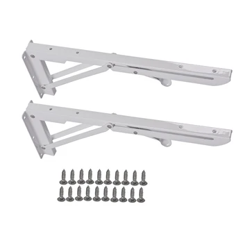 14-Inch Metal Triangle Table Bench Folding Shelf Brackets , 2 Pcs Folding Shelf Hinge Wall Mounted with Mounting Screws
14-Inch Metal Triangle Table Bench Folding Shelf Brackets , 2 Pcs Folding Shelf Hinge Wall Mounted with Mounting Screws