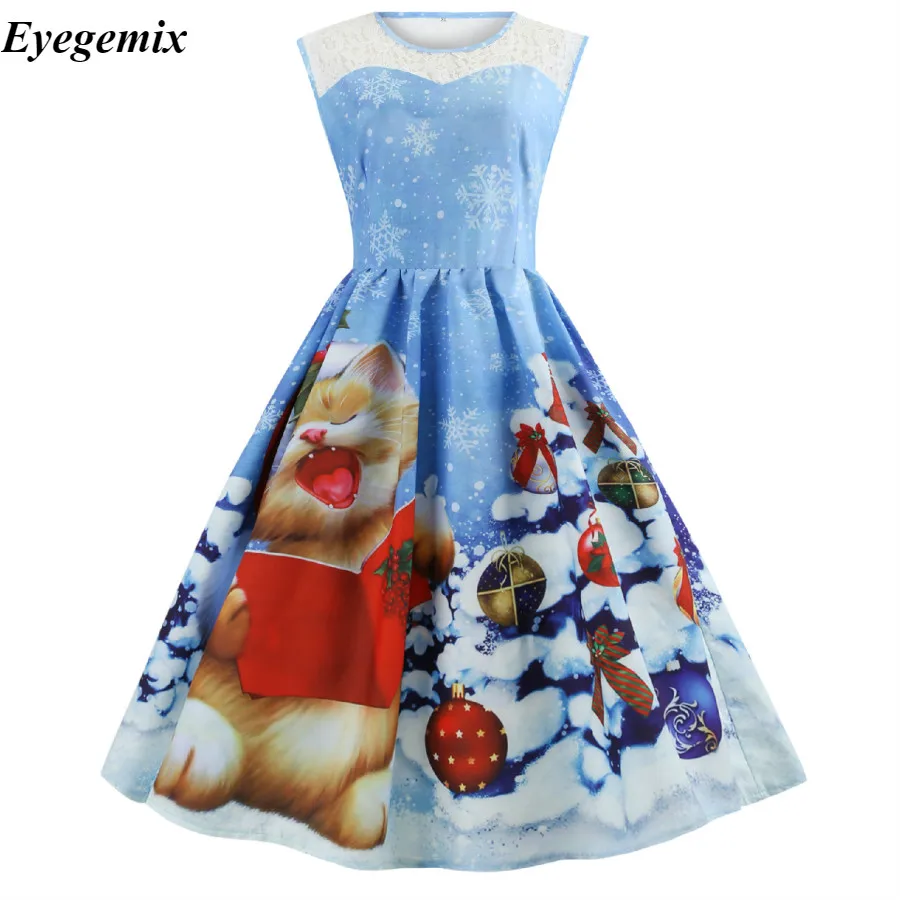 Autumn Winter 50s 60s Vintage Dresses Women Christmas 2019 Fashion Santa Claus Snow Sleeveless Dress Vestidos Female
Autumn Winter 50s 60s Vintage Dresses Women Christmas 2019 Fashion Santa Claus Snow Sleeveless Dress Vestidos Female