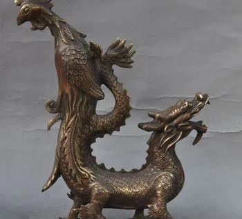 15"Auspicious chinese palace bronze fengshui dragon phoenix statue art Figurines
15"Auspicious chinese palace bronze fengshui dragon phoenix statue art Figurines
