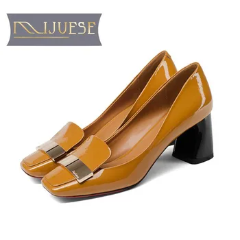 MLJUESE 2018 women pumps autumn spring cow leather square toe orange color slip on high heels lady shoes party dress wedding
MLJUESE 2018 women pumps autumn spring cow leather square toe orange color slip on high heels lady shoes party dress wedding