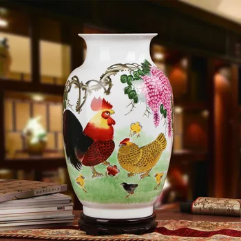 Jingdezhen Master Hand Painted 42cm Height Large Decoration chicken Pattern Ceramic Flower Vase
Jingdezhen Master Hand Painted 42cm Height Large Decoration chicken Pattern Ceramic Flower Vase