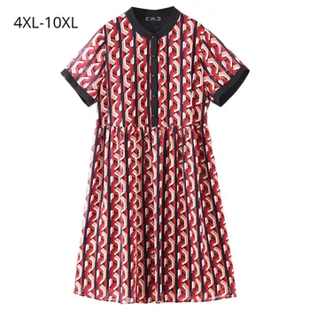 Plus Size 10XL 8XL 6XL 4XL Women Short Sleeve Summer Dress Female Elegant Chiffon Geometric Print Clothing Ladies Slim Dresses
Plus Size 10XL 8XL 6XL 4XL Women Short Sleeve Summer Dress Female Elegant Chiffon Geometric Print Clothing Ladies Slim Dresses