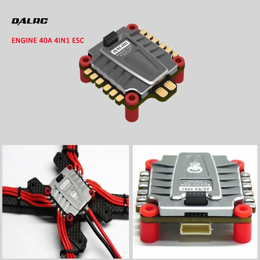 NEW DALRC 4IN1 ENGING 40A ESC 3-5S Blheli_32 4 in 1 ESC Brushless DSHOT1200 Ready w/ 5V BEC for RC Racing Drone Quadcopter Frame
NEW DALRC 4IN1 ENGING 40A ESC 3-5S Blheli_32 4 in 1 ESC Brushless DSHOT1200 Ready w/ 5V BEC for RC Racing Drone Quadcopter Frame