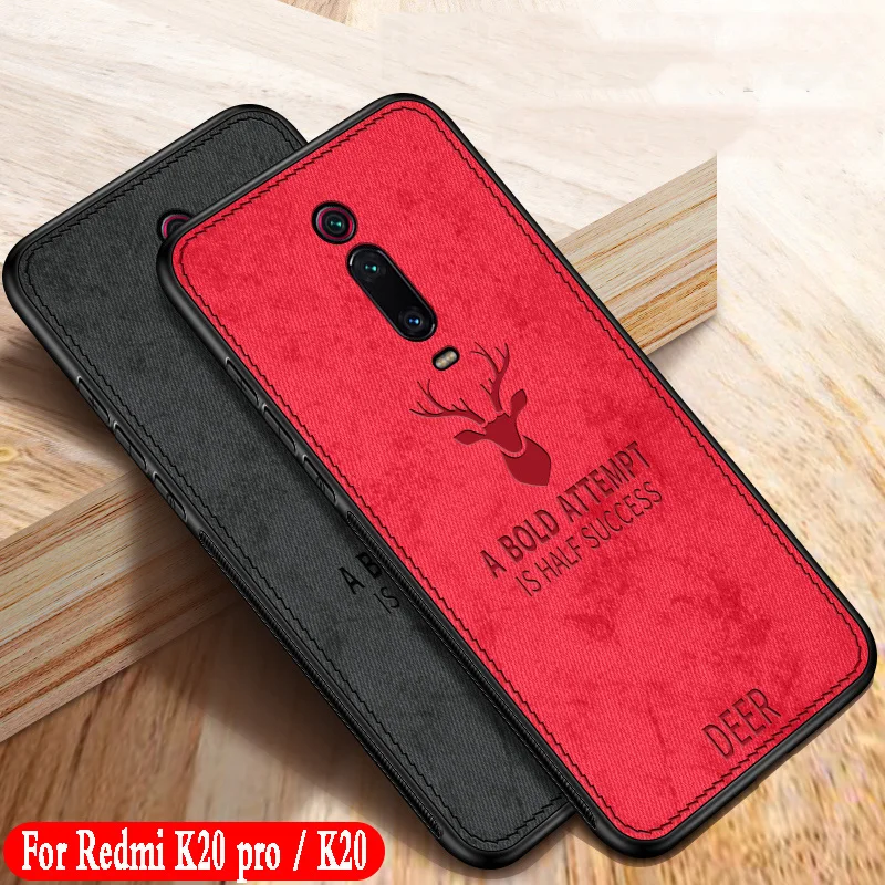 For Xiaomi Redmi K20 Pro case leather Cloth back cover silicone soft luxury business capa for redmi pro phone covers Fundas | Мобильные