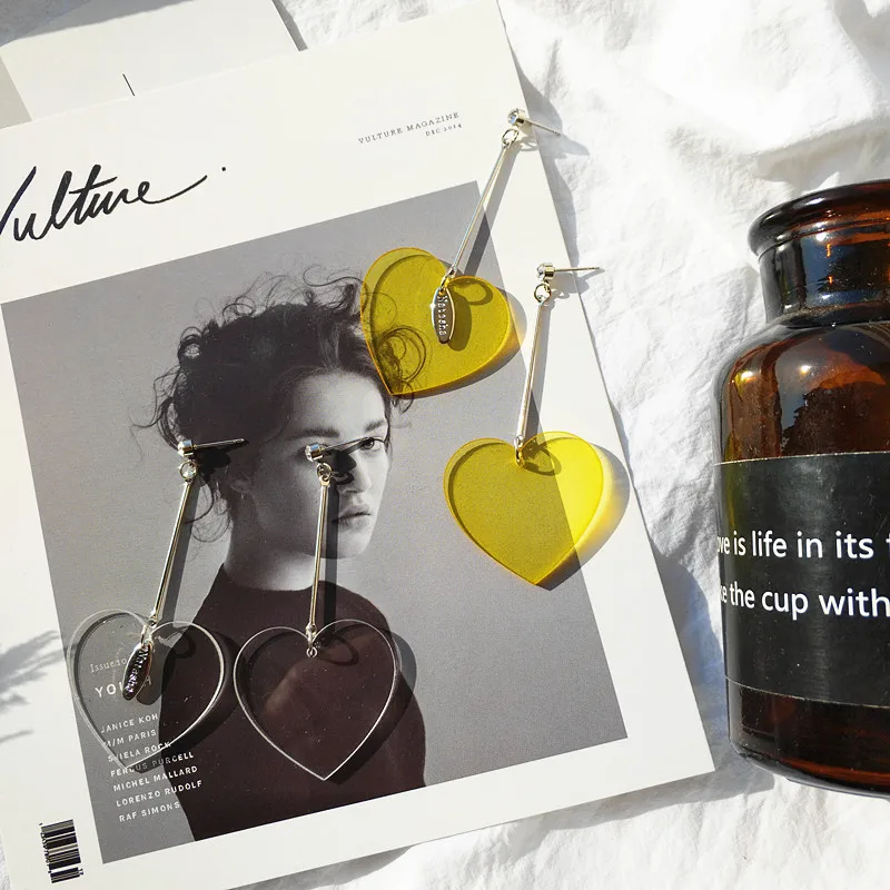 Timeless Wonder Sweet Acrylic Heart Drop Earrings Cute Fashion Girl Party Top Japan Korean Brincos clear yellow gift love 1333
Timeless Wonder Sweet Acrylic Heart Drop Earrings Cute Fashion Girl Party Top Japan Korean Brincos clear yellow gift love 1333