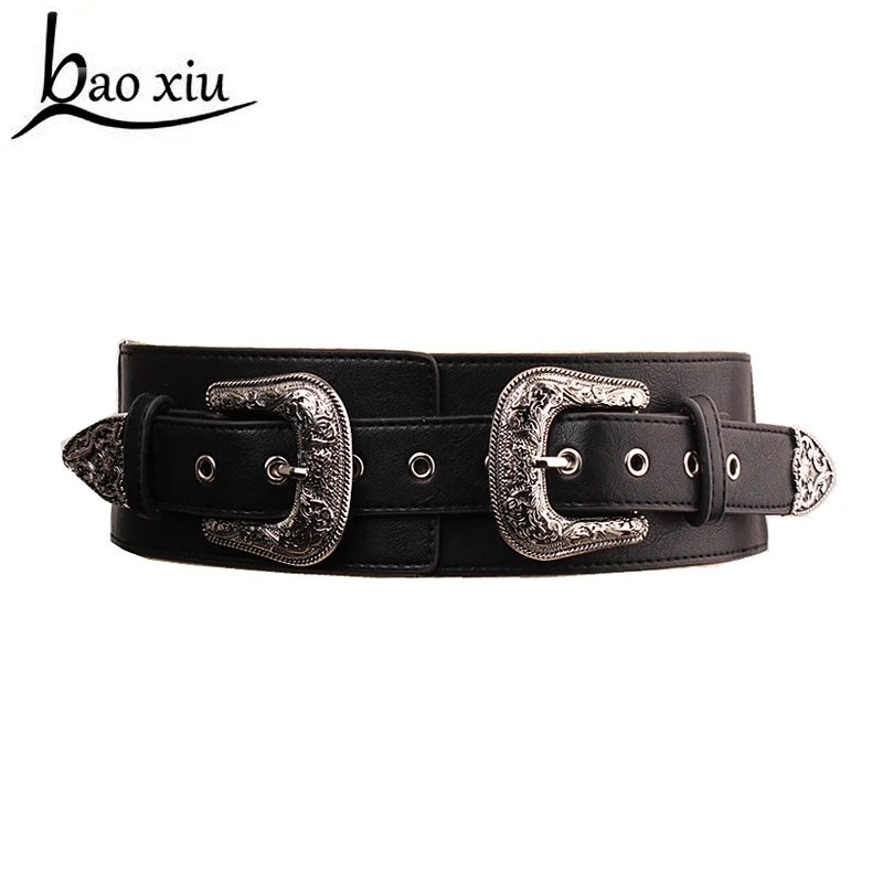 2018 new leather wide vintage belts For Women Silver Double Buckle Faux Leather Belts Designer Vintage PU Leather Western Belts
2018 new leather wide vintage belts For Women Silver Double Buckle Faux Leather Belts Designer Vintage PU Leather Western Belts
