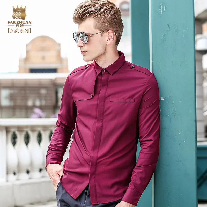 Fanzhuan Free shipping New 2017 fashion casual male men's long sleeved shirt Epaulet badges man blouse frock 713165 wine red
Fanzhuan Free shipping New 2017 fashion casual male men's long sleeved shirt Epaulet badges man blouse frock 713165 wine red
