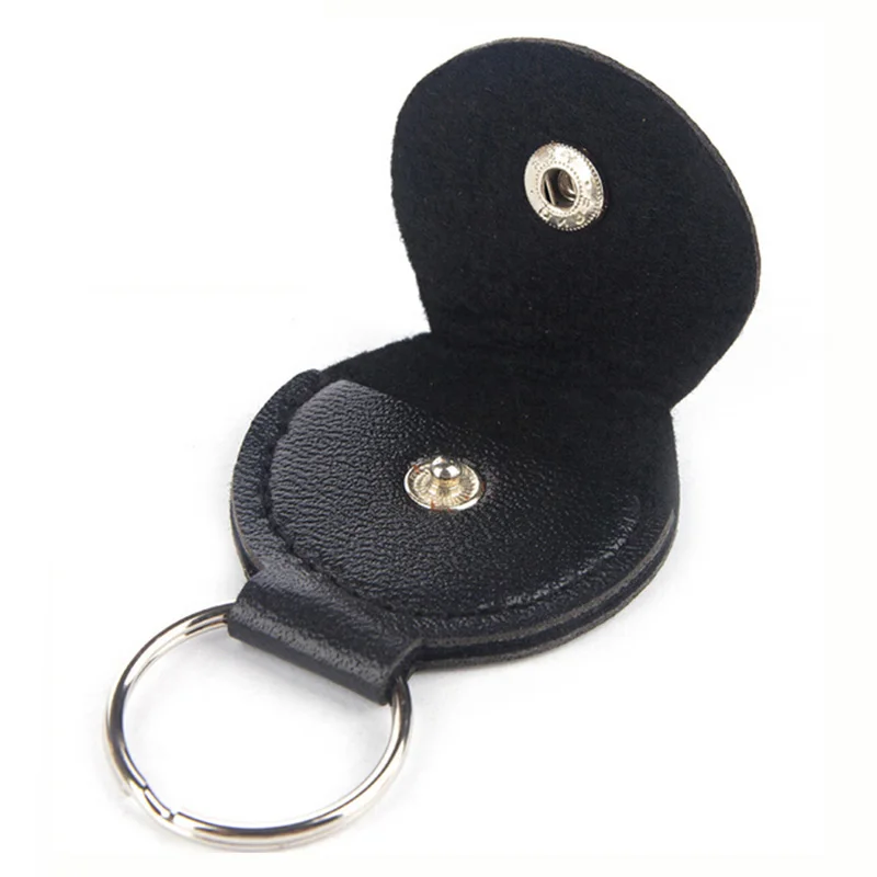 1PCS Leather & Metal Picks Holder Plectrums Bag Case Key Hang Buckle Fashion Man Keychain Guita Cool | Багаж и сумки