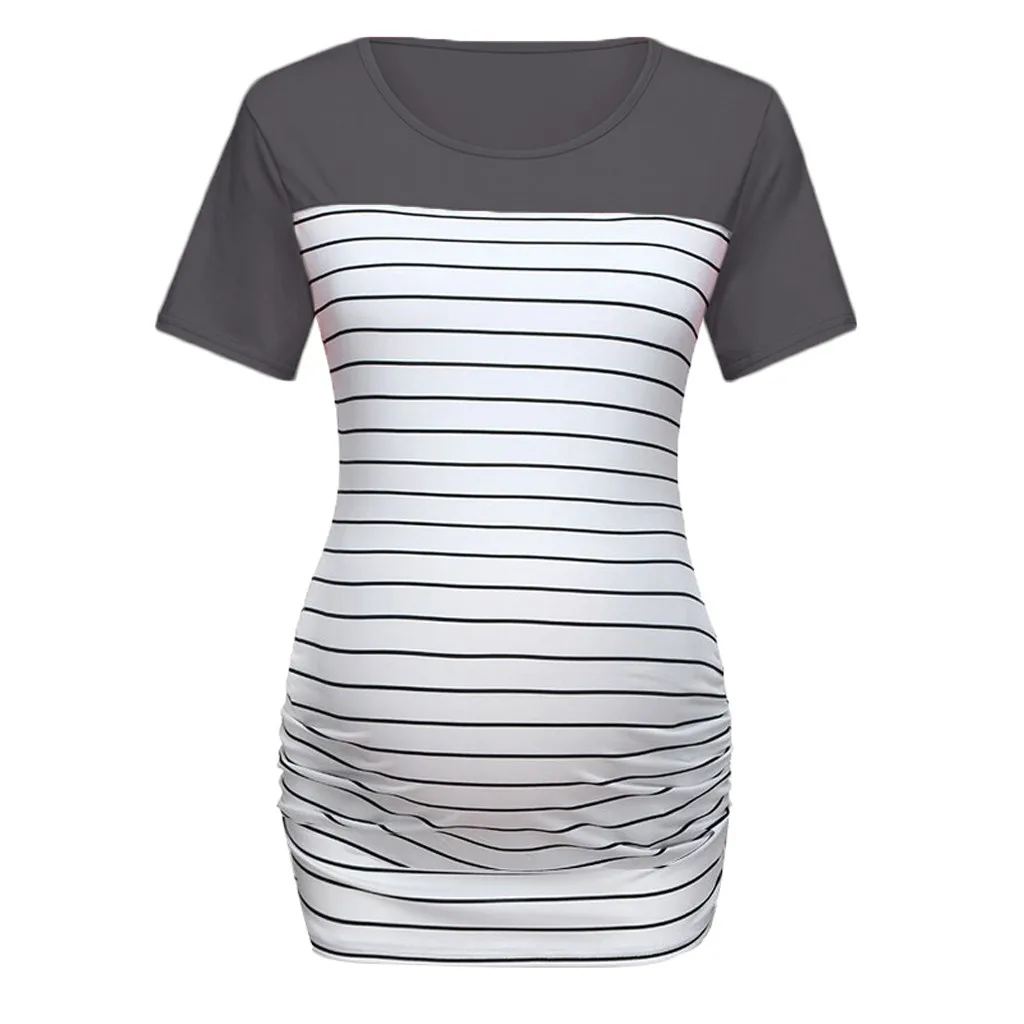 LONSANT Maternity clothes Mom Short Sleeve Stripe T-shirt Summer Women Tops fashion Maternity Blouse casual Pregnant Clothes
LONSANT Maternity clothes Mom Short Sleeve Stripe T-shirt Summer Women Tops fashion Maternity Blouse casual Pregnant Clothes