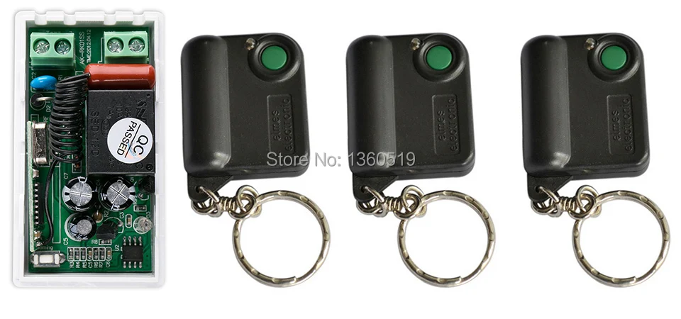 NEW AC220V 1CH 10A Receiver Remote Control Garage Door RF Wireless Remote Control Switch System 3X Transmitter + 1 X Receiver
NEW AC220V 1CH 10A Receiver Remote Control Garage Door RF Wireless Remote Control Switch System 3X Transmitter + 1 X Receiver