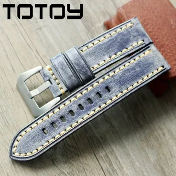 TOTOY Hand-Wiping wax Leather Watchbands 20MM 22MM 24MM Vintage Denim Blue Soft Strap, Fast Delivery
TOTOY Hand-Wiping wax Leather Watchbands 20MM 22MM 24MM Vintage Denim Blue Soft Strap, Fast Delivery
