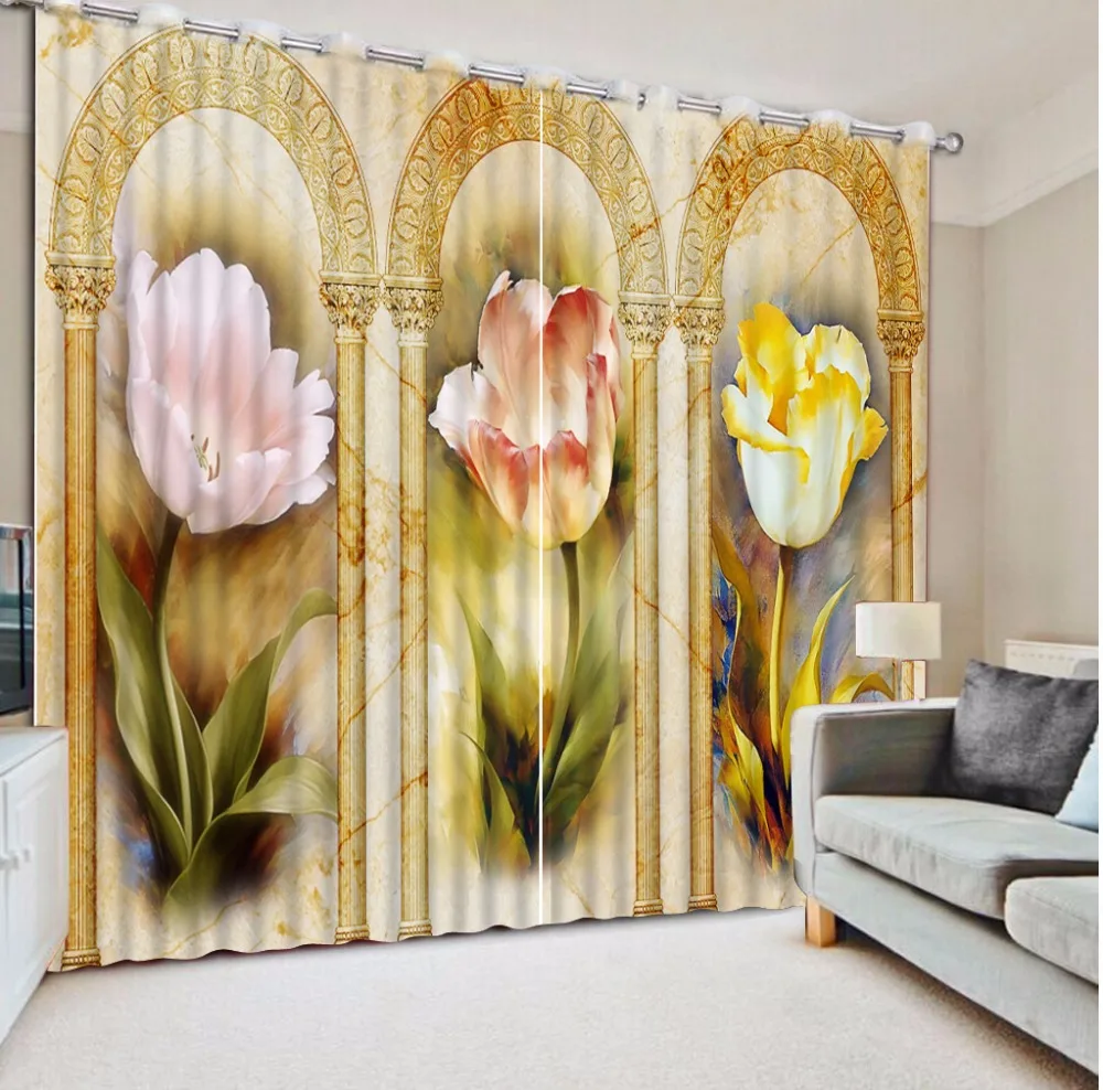 2017 Blackout Sheer Window Curtain For Bedroom The Living room Curtains European retro flower roman Curtain 3D 
2017 Blackout Sheer Window Curtain For Bedroom The Living room Curtains European retro flower roman Curtain 3D