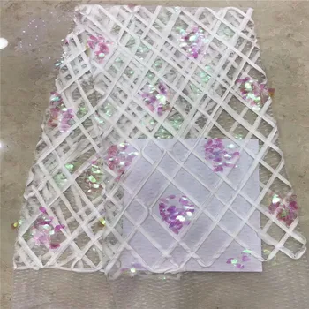 French White Net Lace Fabric 2019 Latest African Guipure Lace Fabric With Embroidery Mesh Tulle Colorful Sequins Lace Fabric
French White Net Lace Fabric 2019 Latest African Guipure Lace Fabric With Embroidery Mesh Tulle Colorful Sequins Lace Fabric