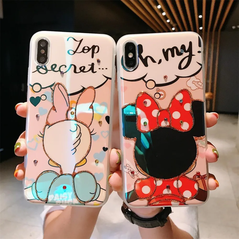 Cartoon Cute Minnie Daisy Blu-ray Soft Phone Case for iPhone7case 6 6s 8Plus silicon TPU Case for iphone X XR XS MAX capa
Cartoon Cute Minnie Daisy Blu-ray Soft Phone Case for iPhone7case 6 6s 8Plus silicon TPU Case for iphone X XR XS MAX capa
