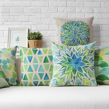 Cushion Cover Pillow case Throw decorative cushion covers Green Watercolor Floral Cotton Linen 45cm*45cm
Cushion Cover Pillow case Throw decorative cushion covers Green Watercolor Floral Cotton Linen 45cm*45cm