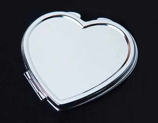 Серебряные компактные зеркала для подружек невесты жены подруги в форме сердца
