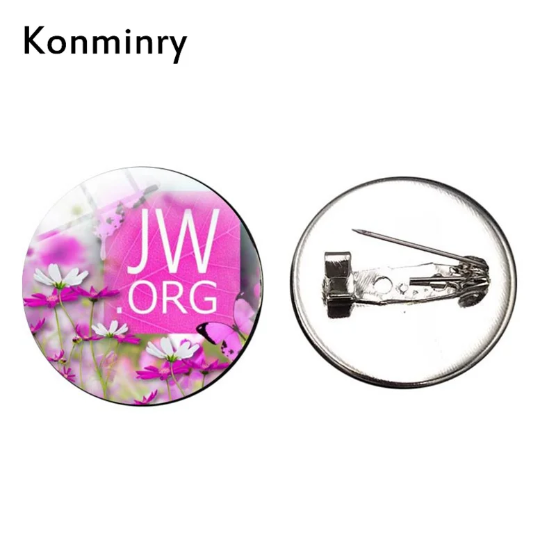 Classic JW.ORG Flower Brooches Glass Dome Metal Jehovah Religious Round Buttons Women Men Gifts Konminry Fashion Jewelry
Classic JW.ORG Flower Brooches Glass Dome Metal Jehovah Religious Round Buttons Women Men Gifts Konminry Fashion Jewelry