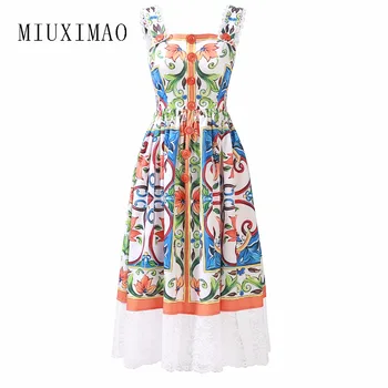Custom Plus Size Dress High Quality Fashion Designer Runway Dress Women Elegant Flower Print Vintage Lace Dress Women
Custom Plus Size Dress High Quality Fashion Designer Runway Dress Women Elegant Flower Print Vintage Lace Dress Women