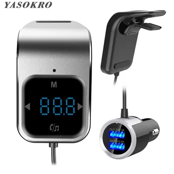 YASOKRO FM Transmitter Modulator Anti-slip Wireless Bluetooth Handsfree Car Kit Car Audio MP3 Player With Dual USB Car Charger
YASOKRO FM Transmitter Modulator Anti-slip Wireless Bluetooth Handsfree Car Kit Car Audio MP3 Player With Dual USB Car Charger