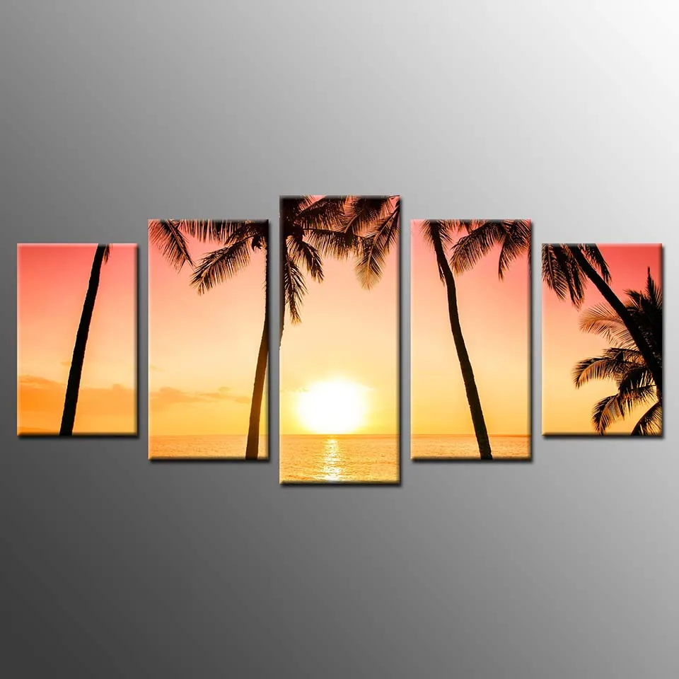 Modular Home Decoration Art HD Printed Canvas Poster 5 Panel Sunset Tree Seaview Frame Living Room Wall Pictures Painting
Modular Home Decoration Art HD Printed Canvas Poster 5 Panel Sunset Tree Seaview Frame Living Room Wall Pictures Painting