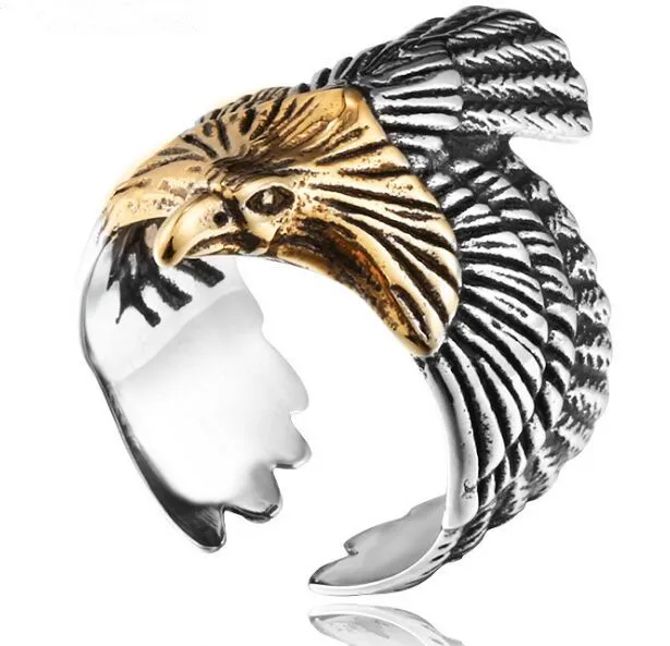 2017 Fashion Hot Sales Motor Biker Eagle Ring 316L Stainless Steel Mens Women Silver Gold Eagle Ring
2017 Fashion Hot Sales Motor Biker Eagle Ring 316L Stainless Steel Mens Women Silver Gold Eagle Ring