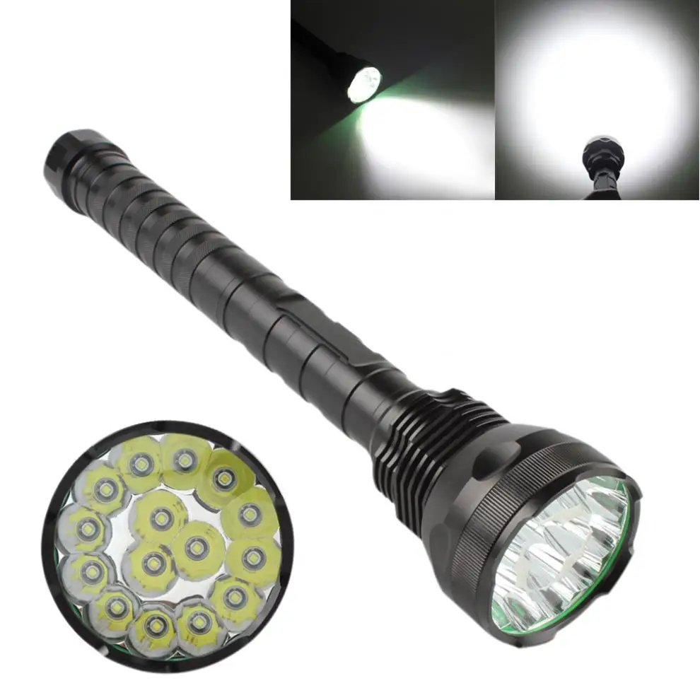LED Flashlight Torch 9000Lm 15x XM-L T6 LED IPX6 5 Light Mode Super Bright Flashlight 1200m Lighting Distance for Camping Hiking
LED Flashlight Torch 9000Lm 15x XM-L T6 LED IPX6 5 Light Mode Super Bright Flashlight 1200m Lighting Distance for Camping Hiking