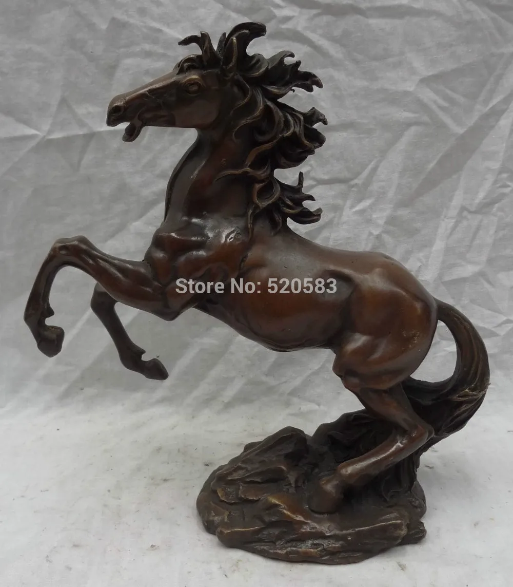 free 10" China Bronze Animal Sculpture JiXiang Year Zodiac Jump Up Horse Statue fast
free 10" China Bronze Animal Sculpture JiXiang Year Zodiac Jump Up Horse Statue fast