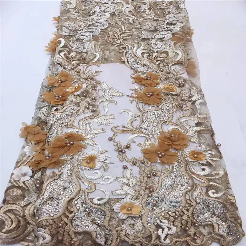 5 Yard 3D Flower African Big Sparkling Diamond Lace Fabrics Nigerian French Lace Fabric 2018 High Quality Feather Tulle Fabric
5 Yard 3D Flower African Big Sparkling Diamond Lace Fabrics Nigerian French Lace Fabric 2018 High Quality Feather Tulle Fabric