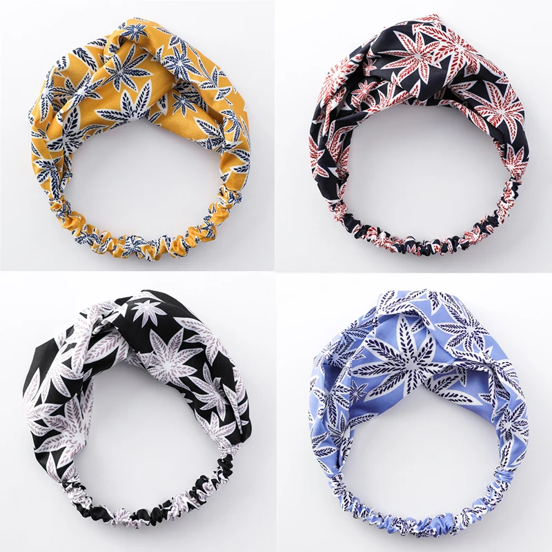 Summer Bohemian Style Hairband Retro Maple Leaf Print Headbands Cross Turban Bandage Bandanas Women Hair Accessories Headwrap
Summer Bohemian Style Hairband Retro Maple Leaf Print Headbands Cross Turban Bandage Bandanas Women Hair Accessories Headwrap