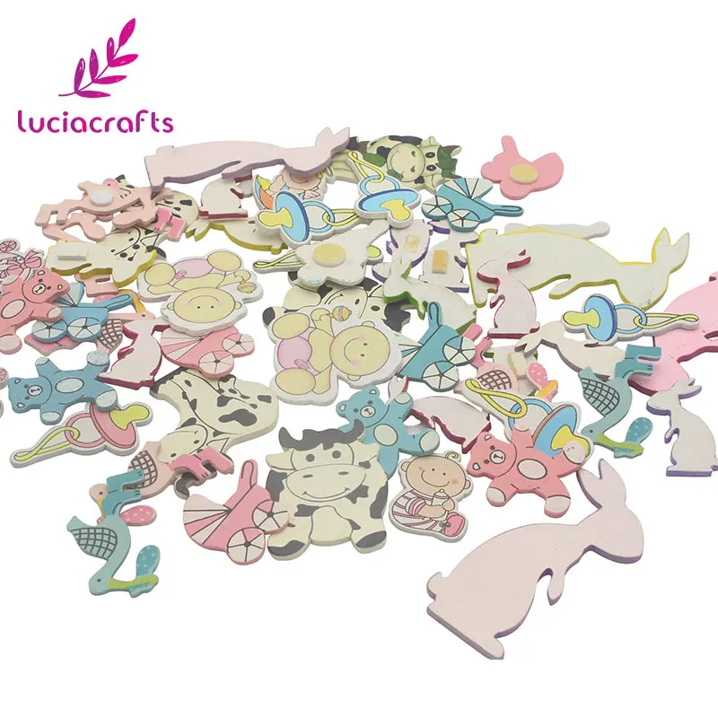 Lucia crafts 20g/lot Approx 2*3.5cm Random Mixed Cartoon Wooden Craft DIY Kid Room/Scrapbooking/Birthday Decorations E0704
Lucia crafts 20g/lot Approx 2*3.5cm Random Mixed Cartoon Wooden Craft DIY Kid Room/Scrapbooking/Birthday Decorations E0704