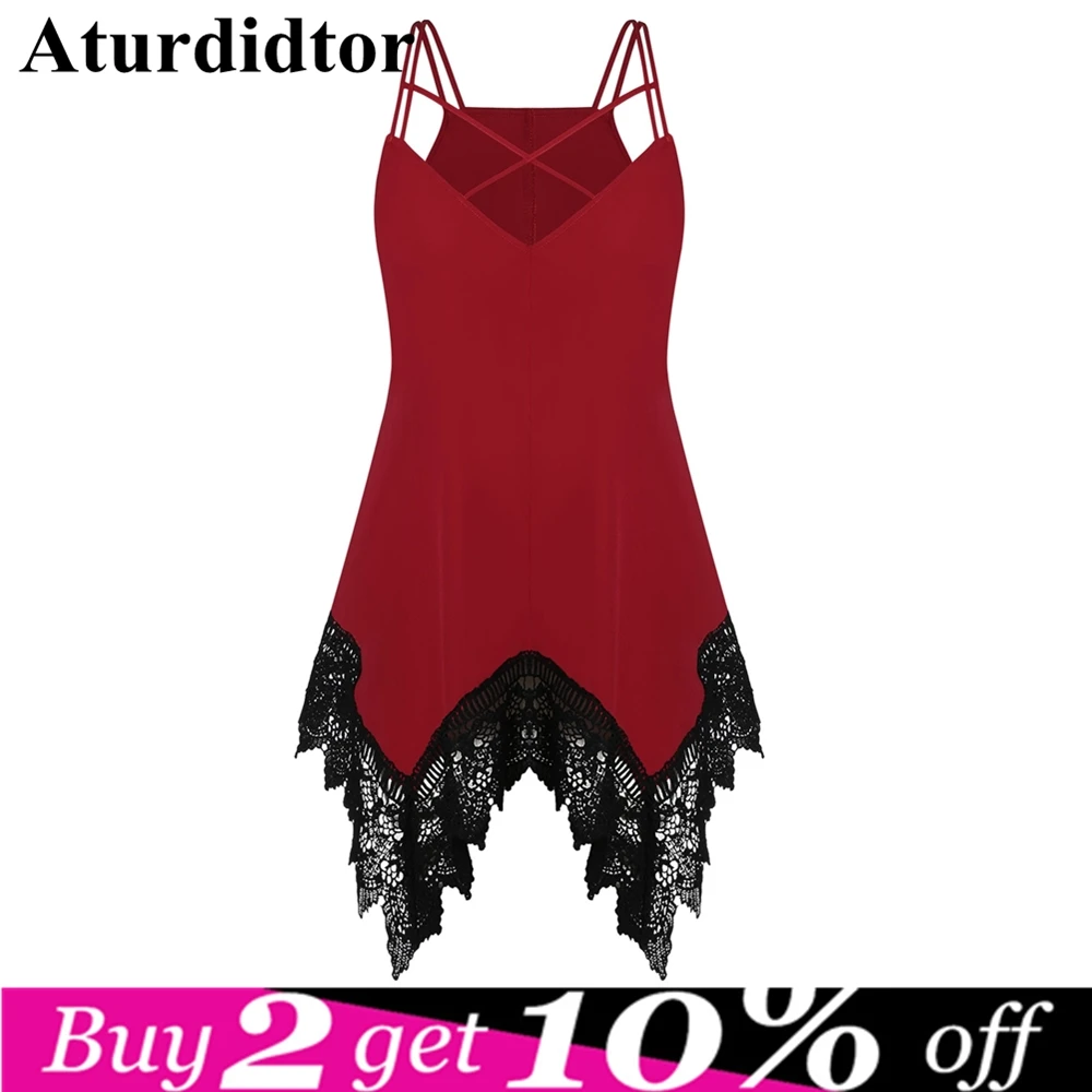 Spaghetti Strap Top Women V Neck Basic Long Tee Cami Sleeveless Criss Cross Lace Hem Tops Women'S Summer Camisole Plus Size
Spaghetti Strap Top Women V Neck Basic Long Tee Cami Sleeveless Criss Cross Lace Hem Tops Women'S Summer Camisole Plus Size