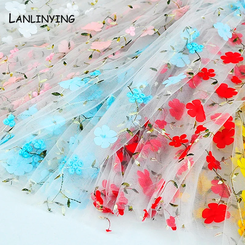 Chiffon 3D Flower Embroidery Mesh Lace Fabric For Dress Skirt Curtain Handmade DIY Accessories Material D695
Chiffon 3D Flower Embroidery Mesh Lace Fabric For Dress Skirt Curtain Handmade DIY Accessories Material D695