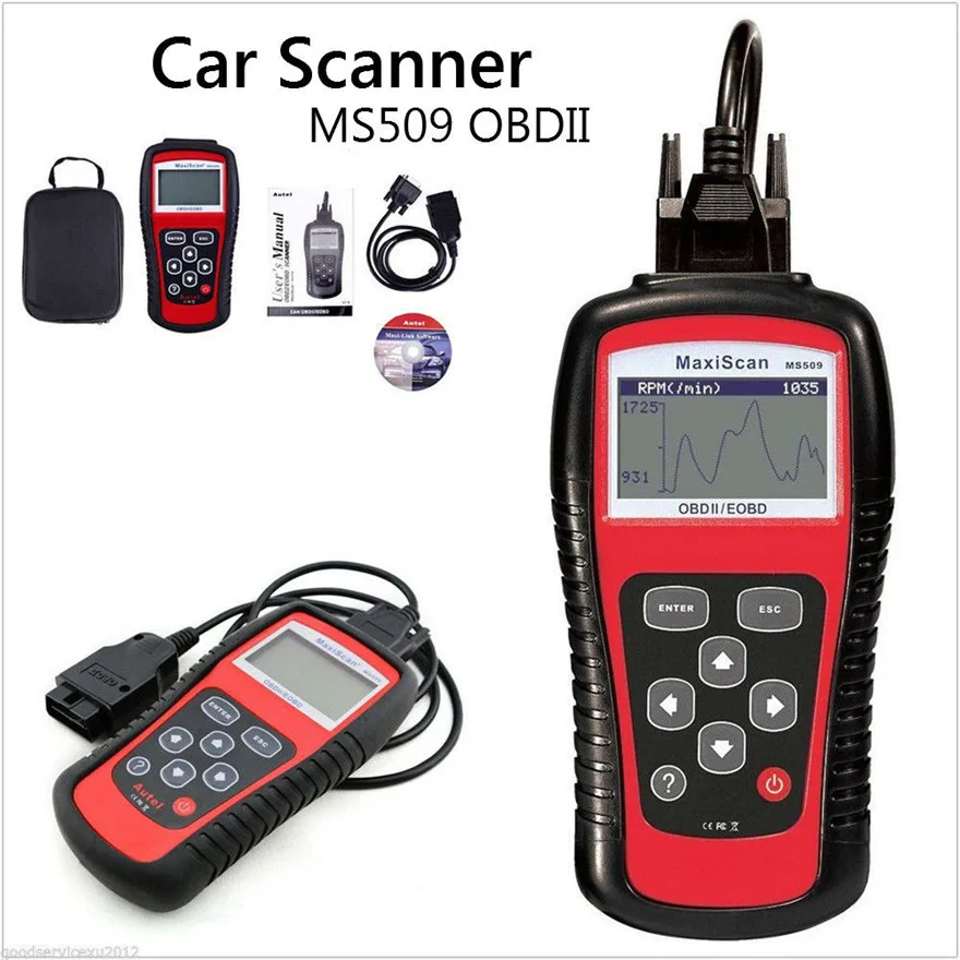 Autos eobd OBD2 live data code readerdiagnostic scanner engine MS509 kitr Car Practical Accessories High Quality Brand New l0520 |