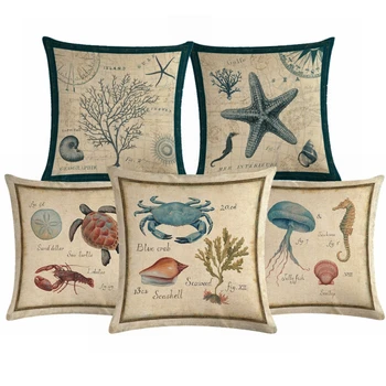 Retro Ocean Style Pattern Cushion Covers Decorative Sofa Pillow Case Modern Printed Cushion Covers Cotton Linen Home Textile
Retro Ocean Style Pattern Cushion Covers Decorative Sofa Pillow Case Modern Printed Cushion Covers Cotton Linen Home Textile