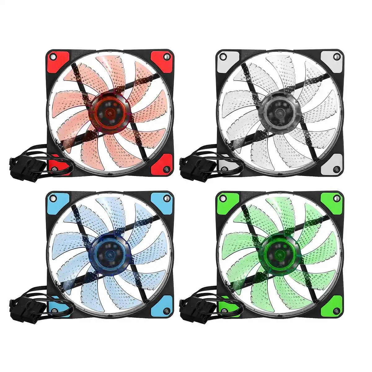 120x120x25mm Silent Computer Cooling LED Fan PC Case Fan Cooler Heatsink 15 LED 12V 3Pin IDE 4pin Connector Easy Installed Fan
120x120x25mm Silent Computer Cooling LED Fan PC Case Fan Cooler Heatsink 15 LED 12V 3Pin IDE 4pin Connector Easy Installed Fan