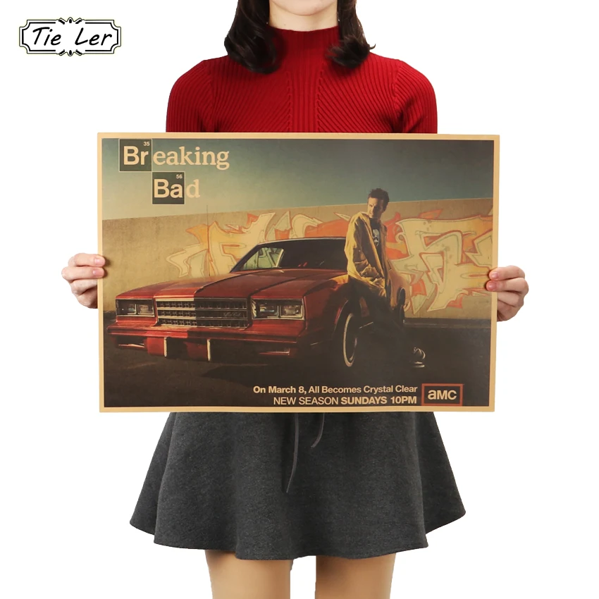 TIE LER Vintage Posters Breaking Bad Classic American Drama Kraft Paper Poster Bar Home Wall Decor 51.5X36cm
TIE LER Vintage Posters Breaking Bad Classic American Drama Kraft Paper Poster Bar Home Wall Decor 51.5X36cm