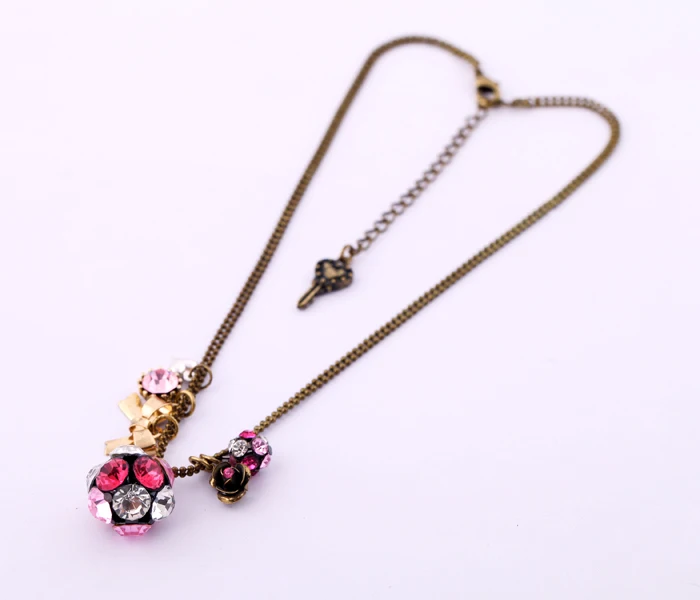 Mixed Charm Crystal Ball Flower Bow Necklace Pendant Double Beaded Chain Women Vintage Cheap Necklace Wholesale
Mixed Charm Crystal Ball Flower Bow Necklace Pendant Double Beaded Chain Women Vintage Cheap Necklace Wholesale