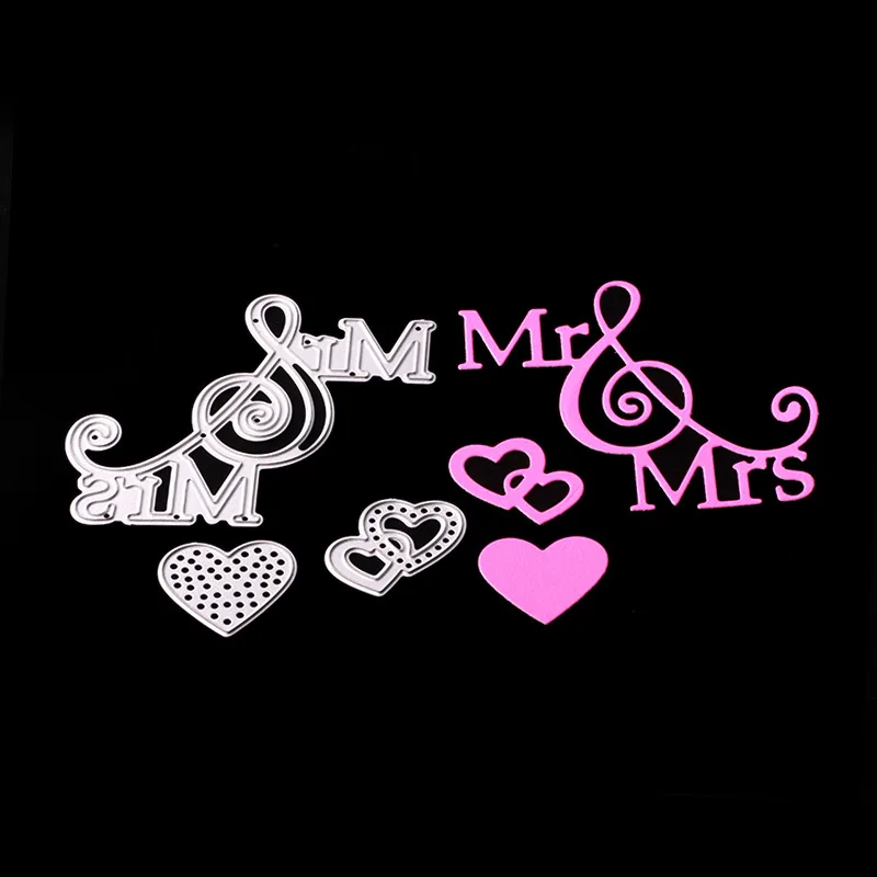 Буквы Mr и Mrs металлические режущие штампы для DIY скрапбукинга фотоальбома