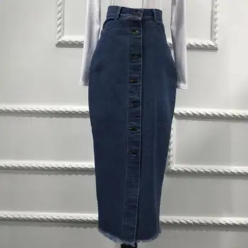 2020 Denim Skirt Muslim Women Jeans Skirts Blue Long single breasted Islamic Turkish Islamic Middle East jeans skirt
2020 Denim Skirt Muslim Women Jeans Skirts Blue Long single breasted Islamic Turkish Islamic Middle East jeans skirt