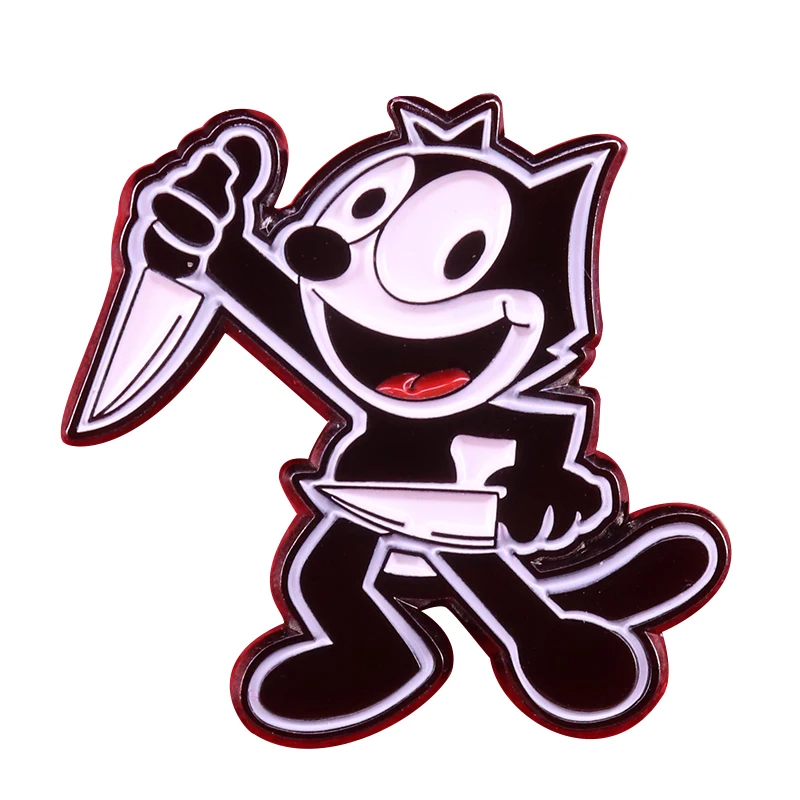 Stabbing cat pin angry humorous cats with knives brooch funny murderer badge pet lovers collection
Stabbing cat pin angry humorous cats with knives brooch funny murderer badge pet lovers collection