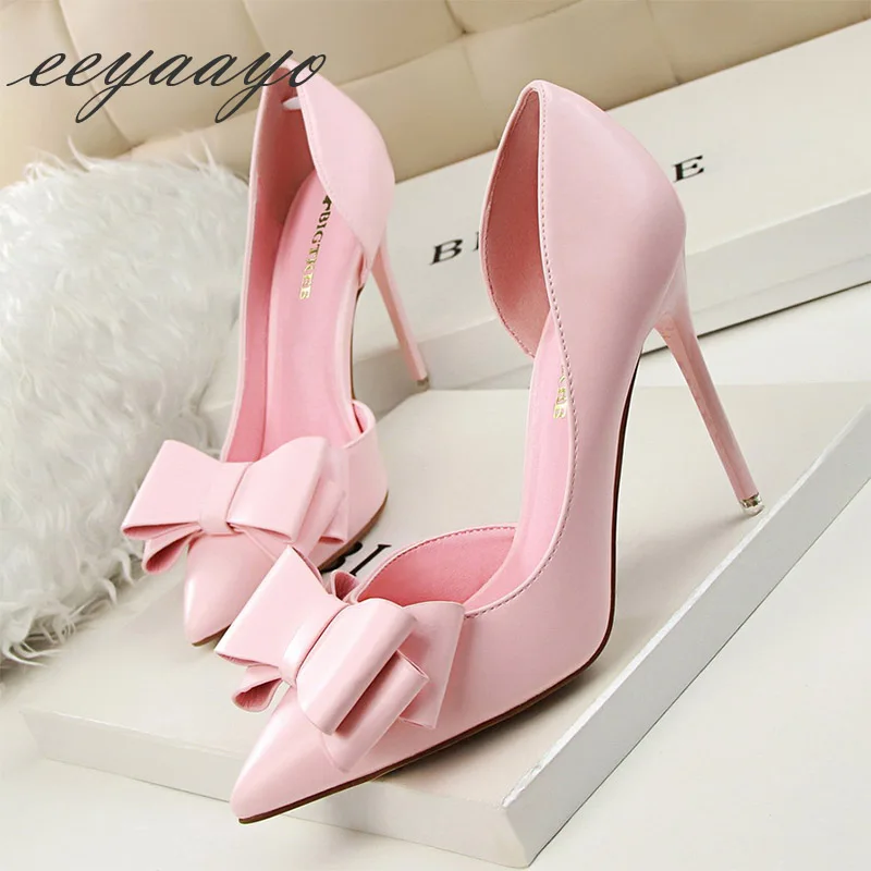 2019 New Spring/Autumn Women Pumps High Thin Heel Pointed Toe Solid Butterfly-Knot Sweet Women Shoes Pink Female High Heel Shoes
2019 New Spring/Autumn Women Pumps High Thin Heel Pointed Toe Solid Butterfly-Knot Sweet Women Shoes Pink Female High Heel Shoes