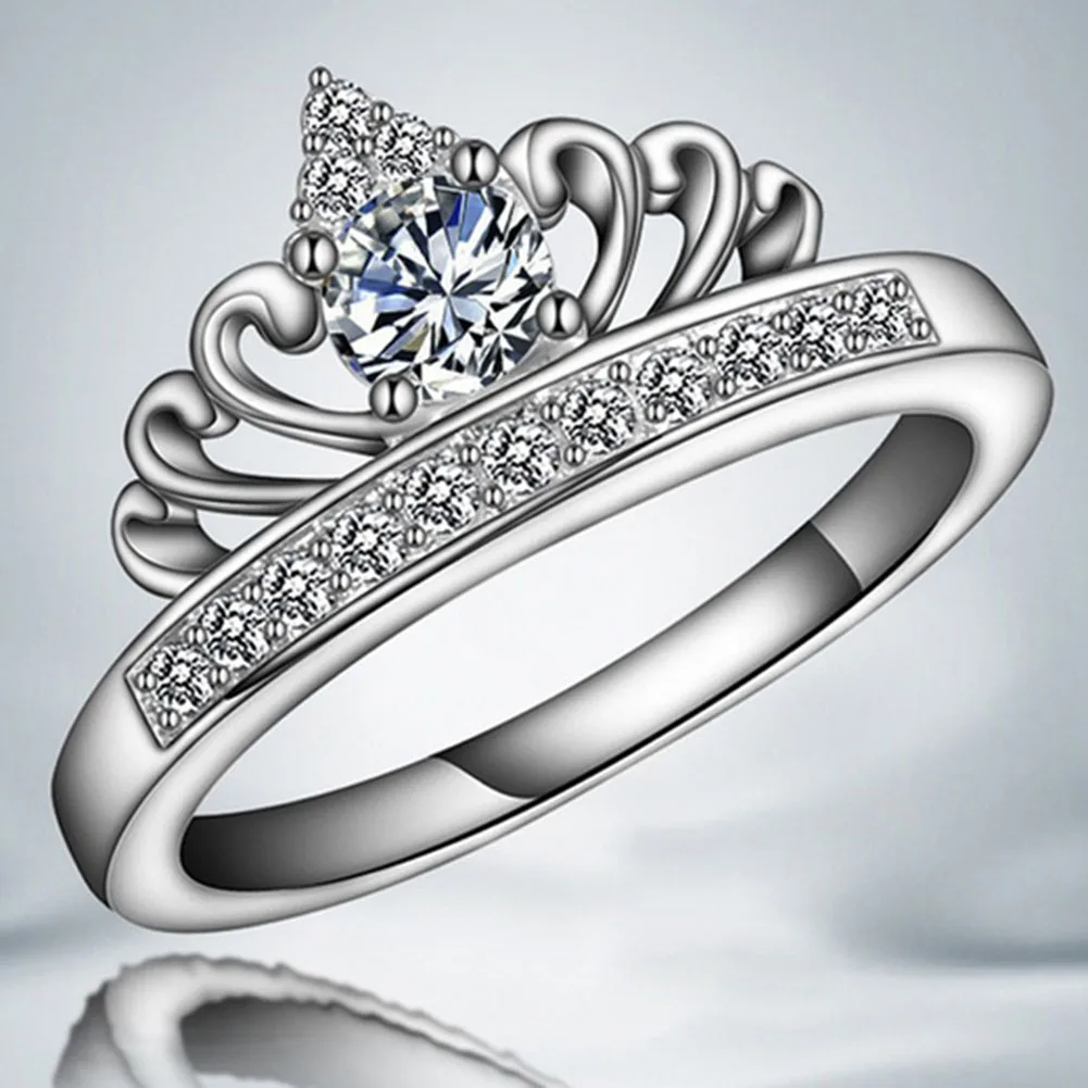 New Luxury Cz Silver Color Rings For Women Engagement Wedding Crown Ring Hot Fashion Style Jewelry
New Luxury Cz Silver Color Rings For Women Engagement Wedding Crown Ring Hot Fashion Style Jewelry