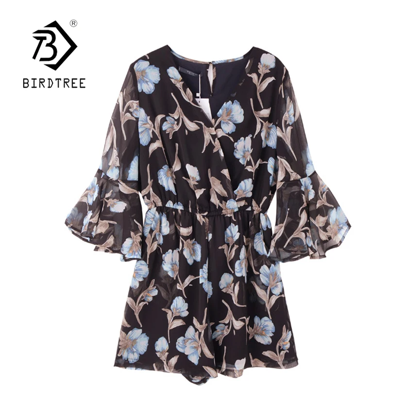 Women's Summer Chiffon Floral V-Neck Ruffles Elastic Waist Playsuits 2018 New Arrival Sweet Casual Loose Jumpsuits Hots S85325F
Women's Summer Chiffon Floral V-Neck Ruffles Elastic Waist Playsuits 2018 New Arrival Sweet Casual Loose Jumpsuits Hots S85325F