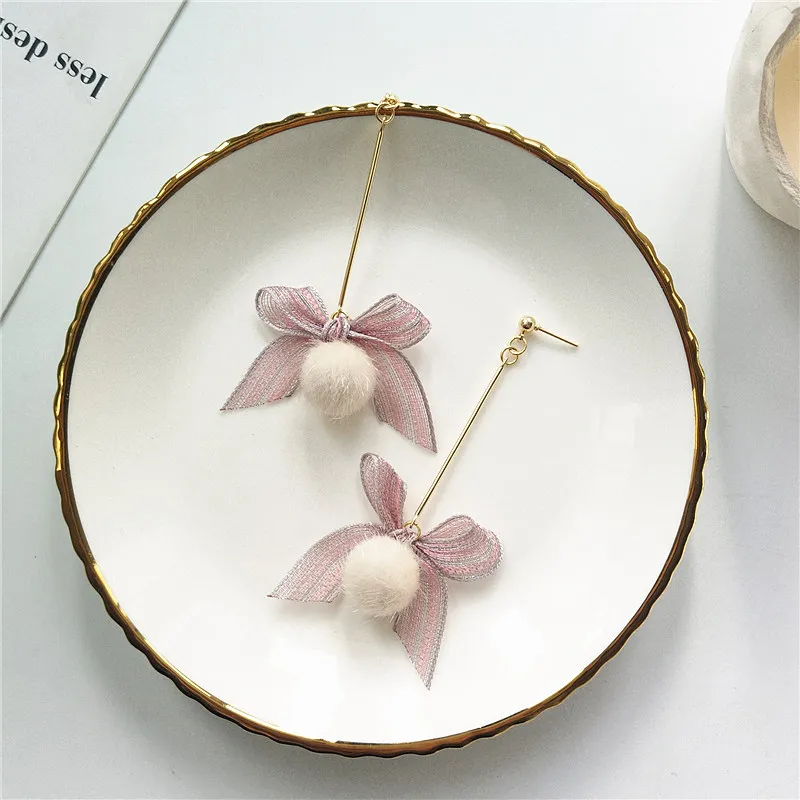 New Popoms Ball Long Earrings Kawai Lace-up Lace Butterfly Tie Bowknot Earrings For Women Fashion Birthday Female Jewelry Gifts
New Popoms Ball Long Earrings Kawai Lace-up Lace Butterfly Tie Bowknot Earrings For Women Fashion Birthday Female Jewelry Gifts